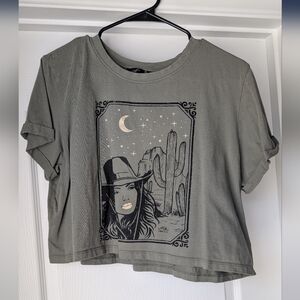Graphic Tee with Western Design